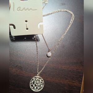 I Am Rose Gold Double Pendant Necklace